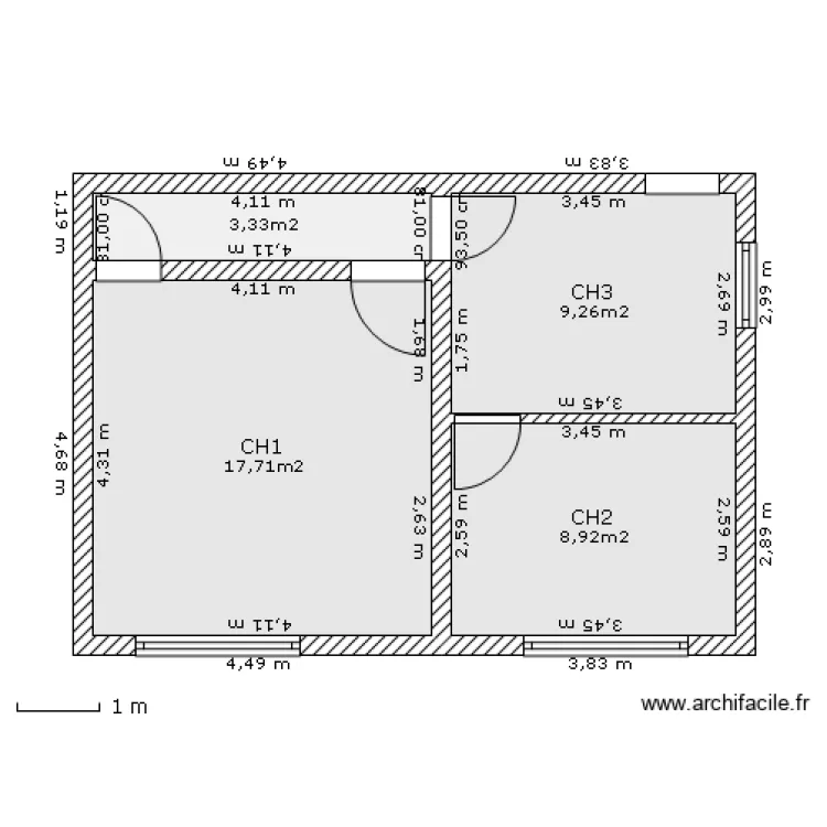 CHAMBRES. Plan de 