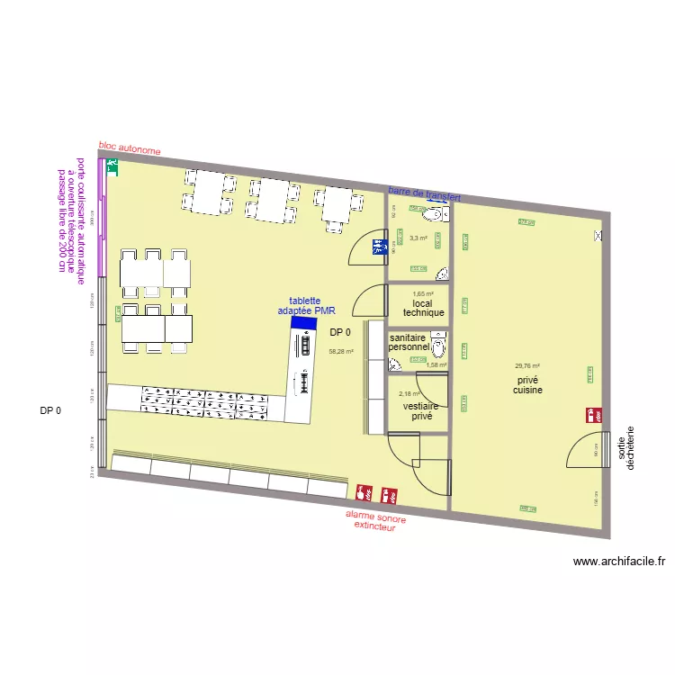 POKA LOHA APRES TRAVAUX. Plan de 