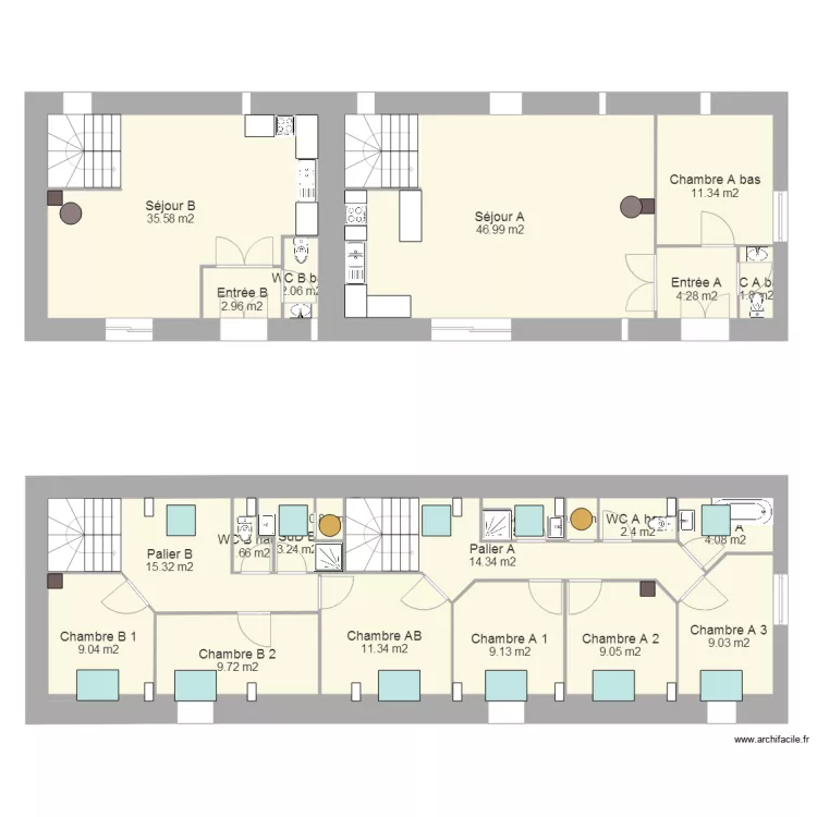 Laugny 2014 04 04 avec correction sous pente et velux. Plan de Laugny 2014 04 04 avec correction sous pente et velux. Plan de