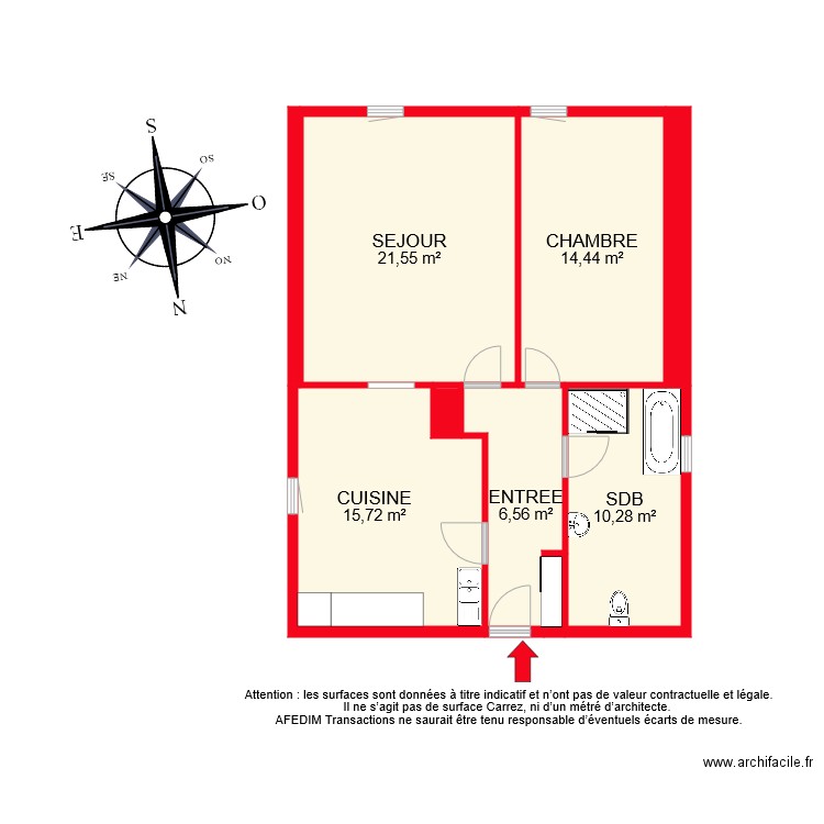 BI 8433. Plan de 9 pièces et 71 m2