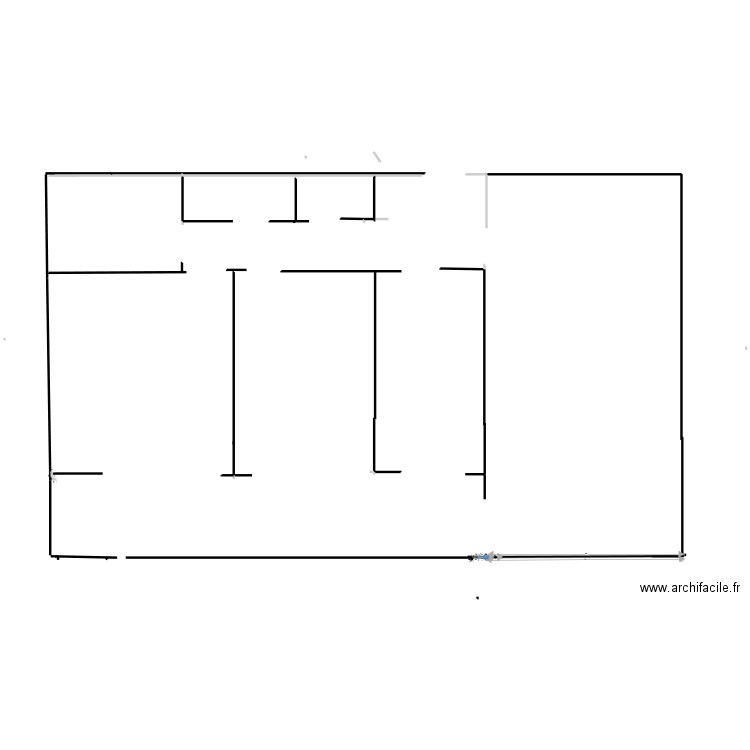 Trois pièces. Plan de 0 pièce et 0 m2