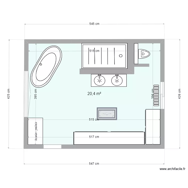 salle de bain 5. Plan de 