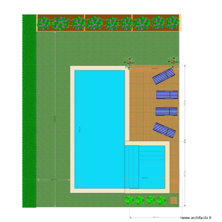 piscine. Plan de 0 pièce et 0 m2