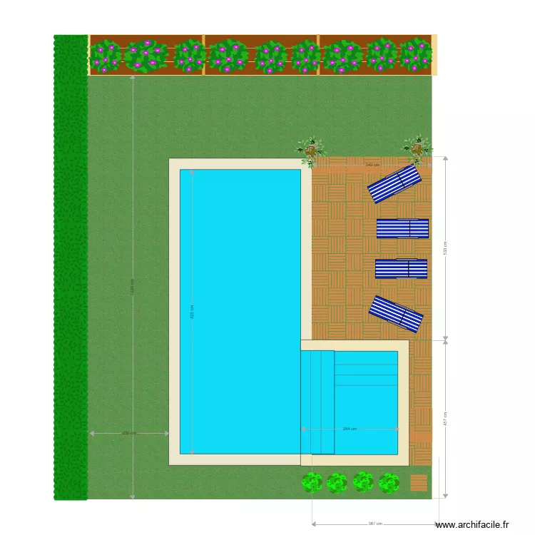 piscine. Plan de piscine. Plan de