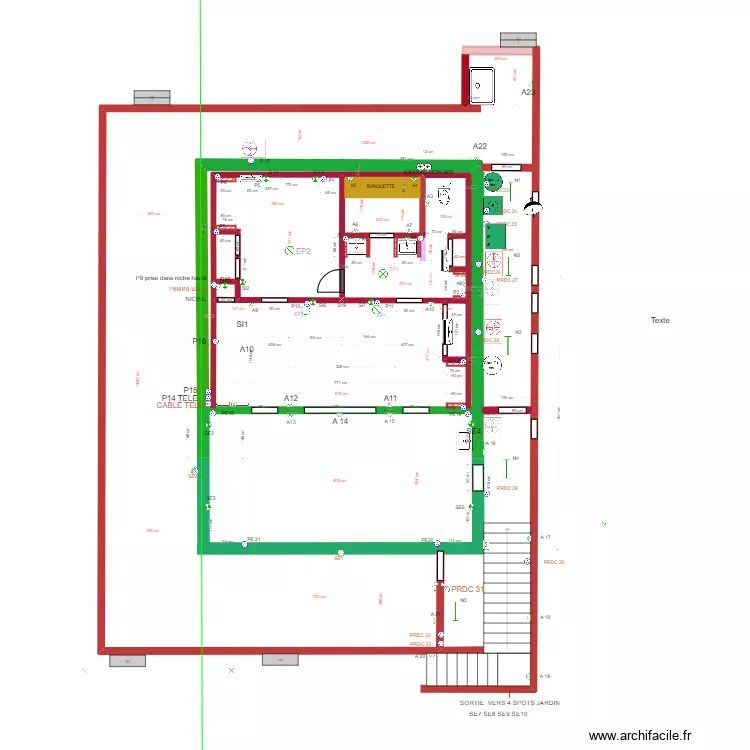 MODIFICATIONS MAISON  ELECTRICITE 13. Plan de 