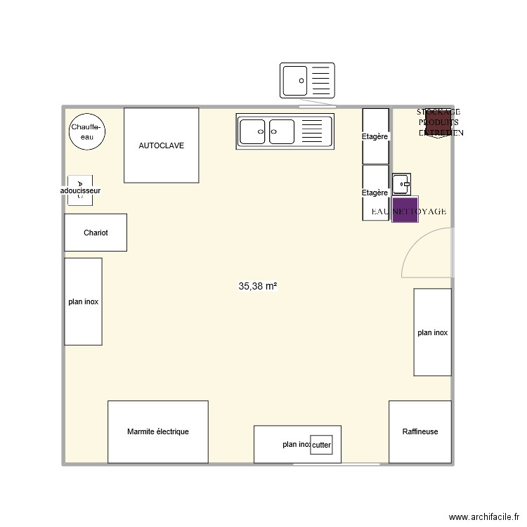 Laboratoire de transformation végétale. Plan de 0 pièce et 0 m2