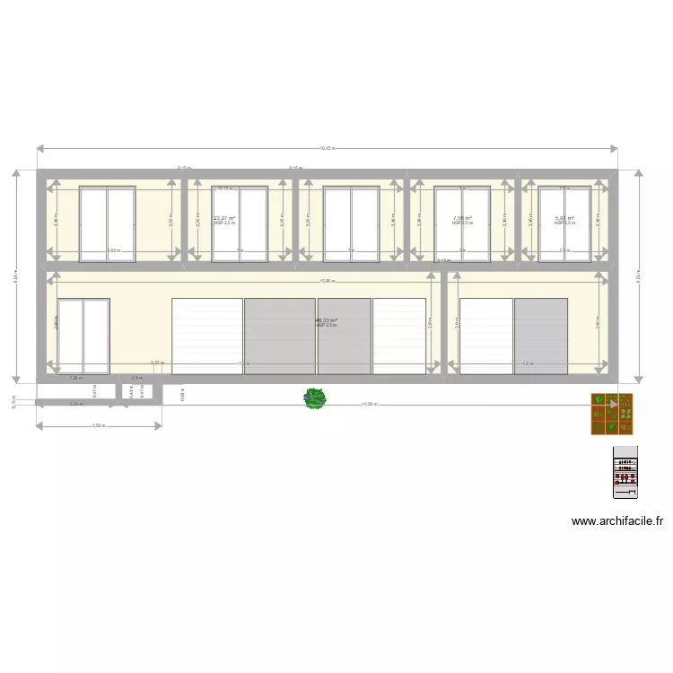 facade. Plan de 