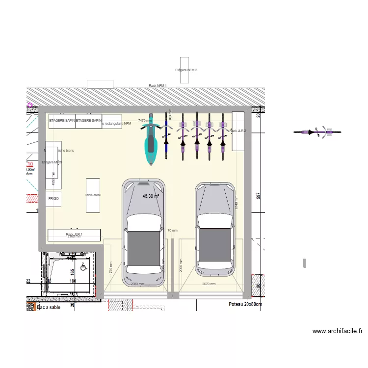 Gleiz&eacute; Garage 61-62. Plan de 