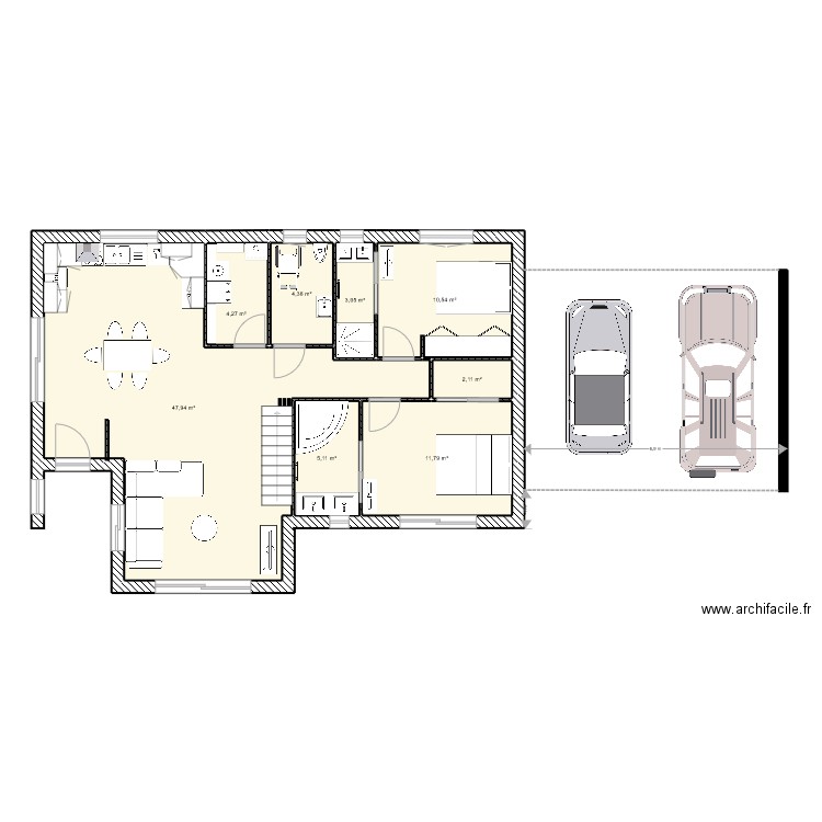 Le Henanff RDC. Plan de 0 pièce et 0 m2