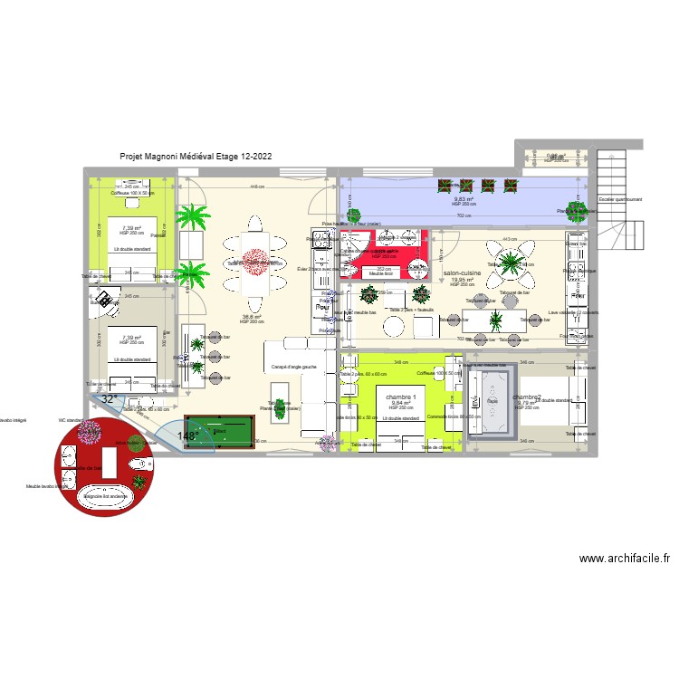 Chantier Magnoni 6 Etage Médiéval provins. Plan de 0 pièce et 0 m2