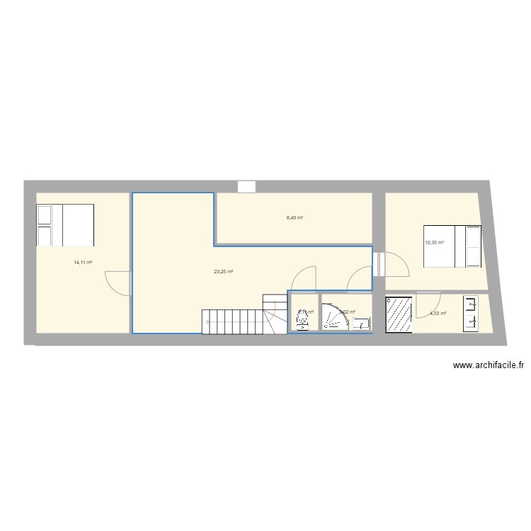 etage. Plan de 0 pièce et 0 m2