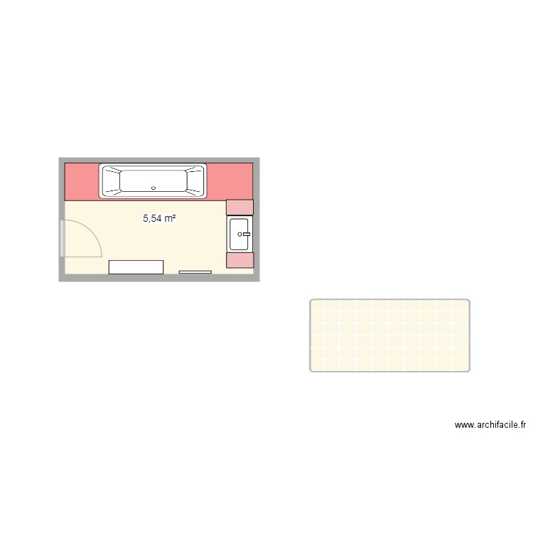 plan appartement . Plan de 1 pièce et 6 m2