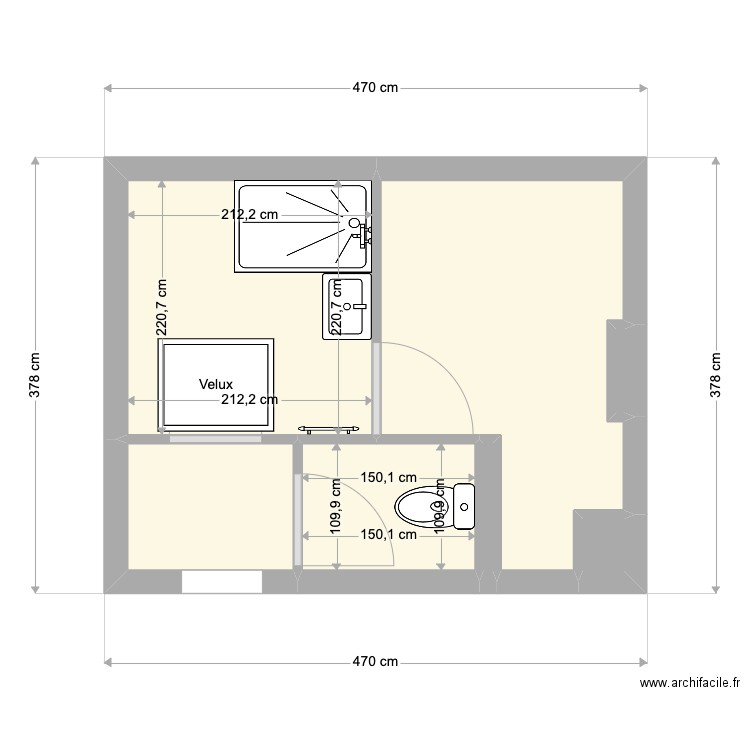 Montlivet V1. Plan de 7 pièces et 14 m2
