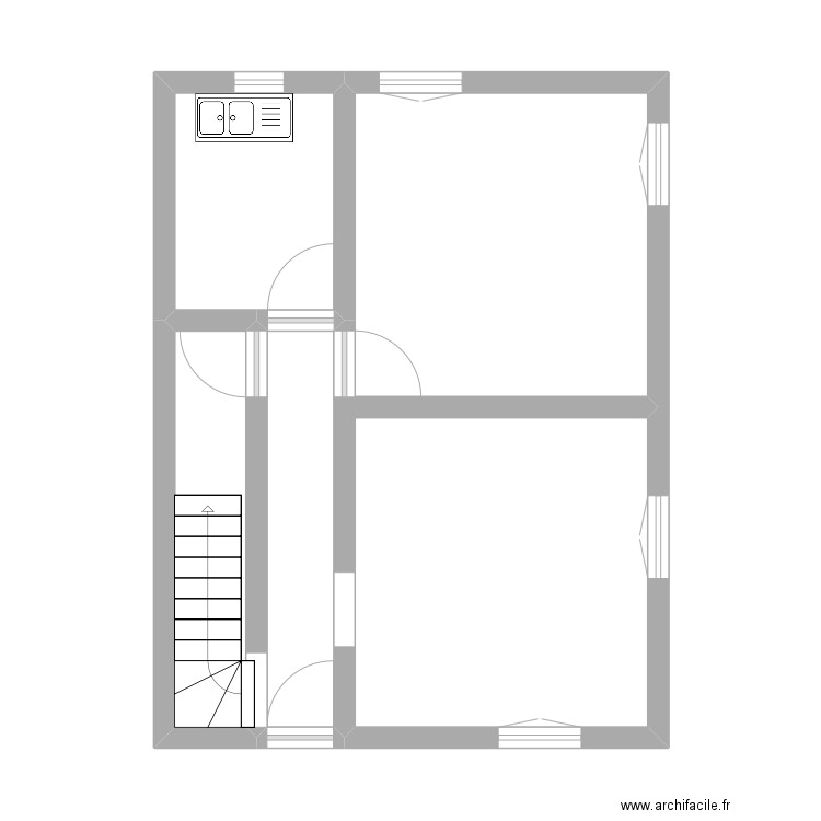 Bordier 2. Plan de 21 pièces et 140 m2