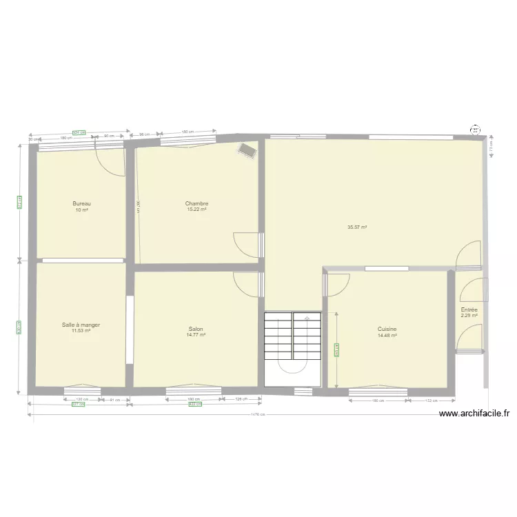 Projet RdC  actuel avant extension v0. Plan de 