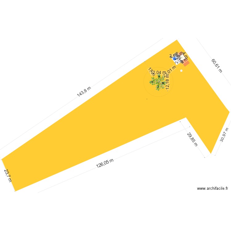 Jardin partagé surface 2. Plan de 0 pièce et 0 m2