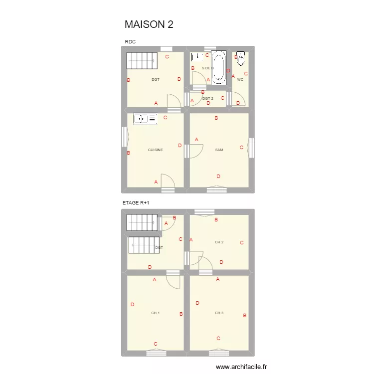 BONNET MAISON 2. Plan de 