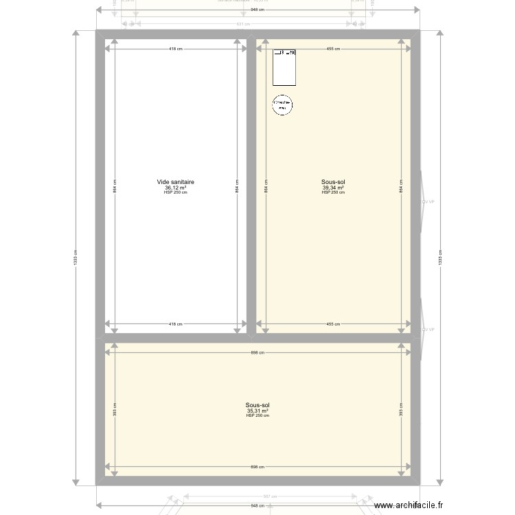 Estivalet. Plan de 23 pièces et 332 m2