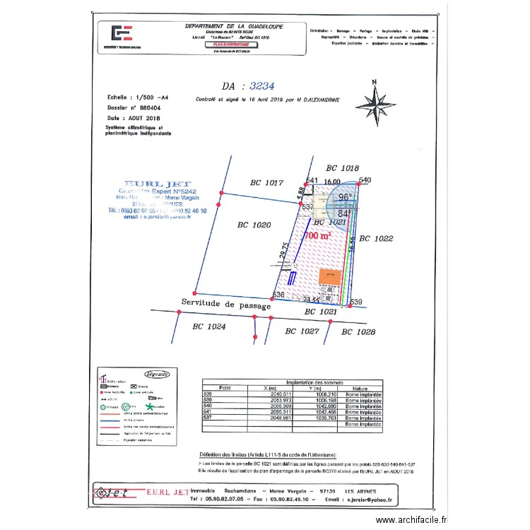 plan de masse . Plan de 0 pièce et 0 m2