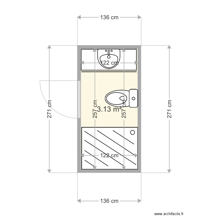 Bathroom Liam. Plan de 0 pièce et 0 m2