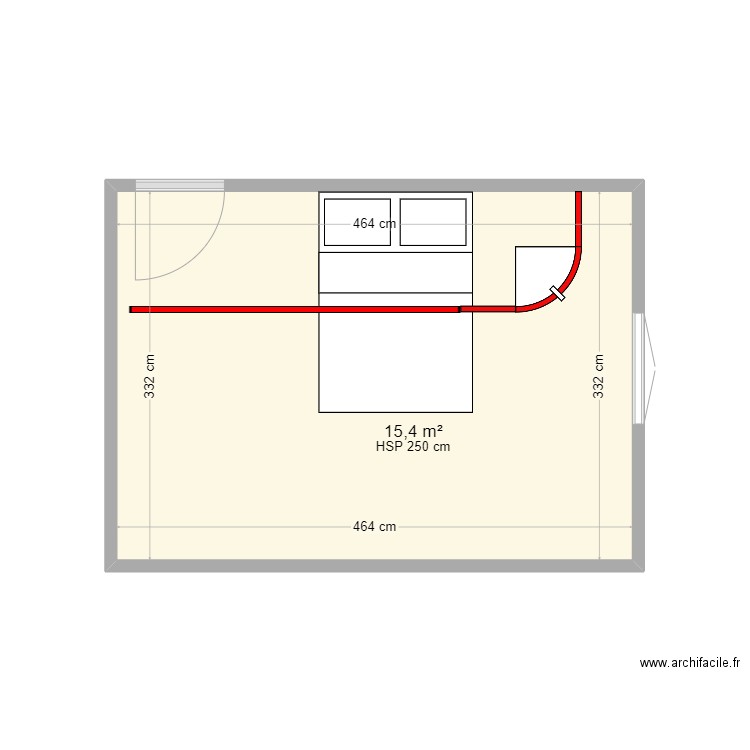 CONSLINO Philippe. Plan de 1 pièce et 15 m2