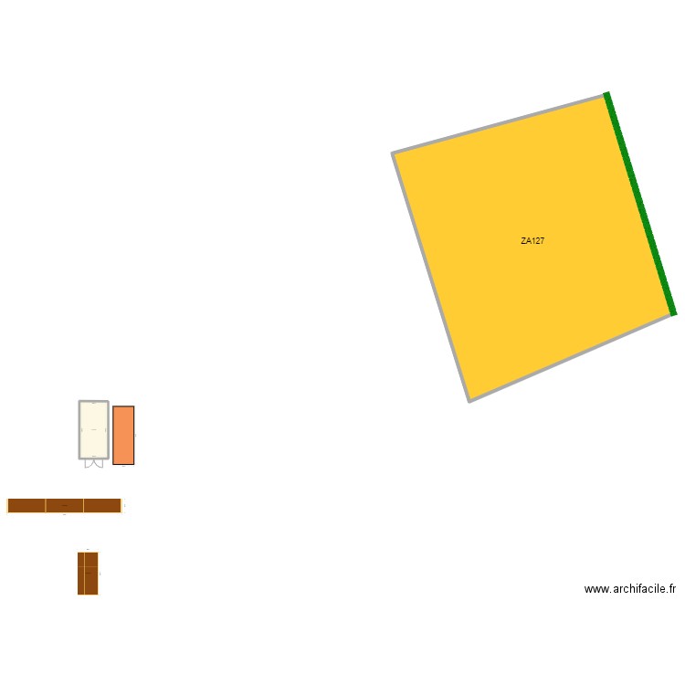 Chambre final . Plan de 1 pièce et 33 m2