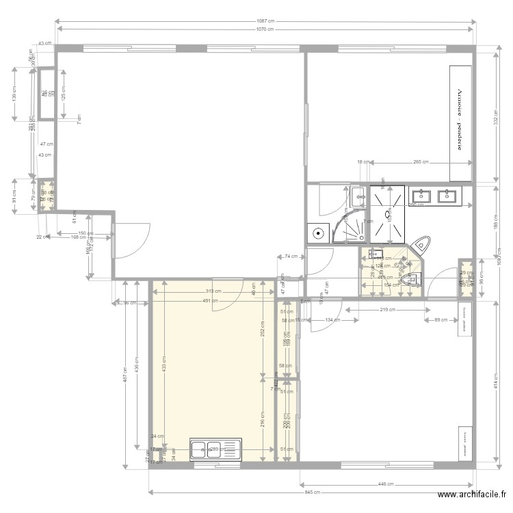 Appartement  Modif 1. Plan de 0 pièce et 0 m2