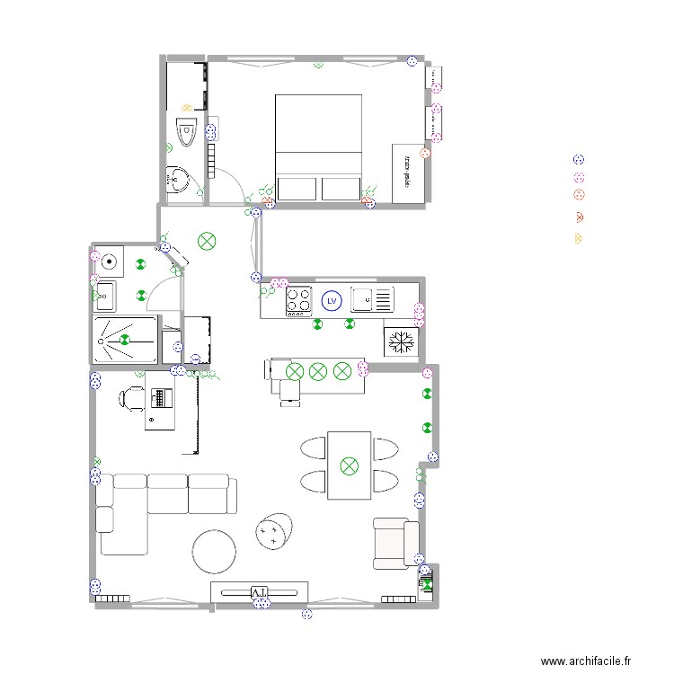 TEST agencement. Plan de 0 pièce et 0 m2