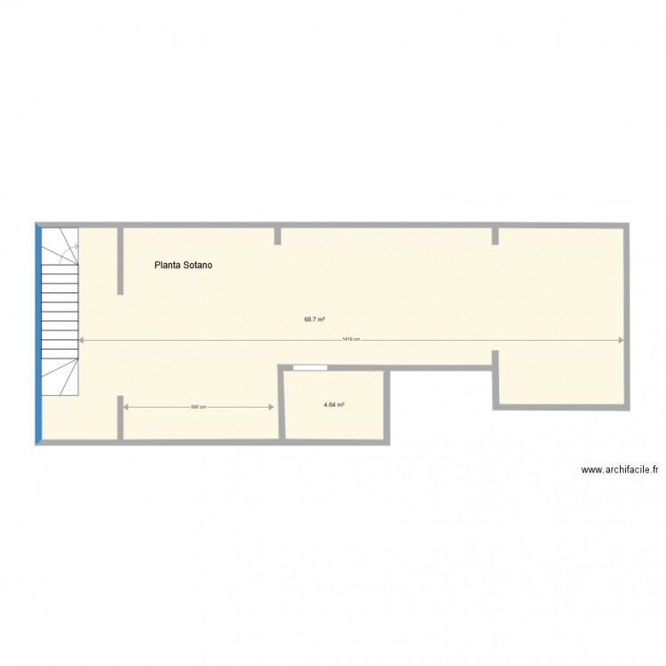 Planta Sotano Viladomat 46. Plan de 0 pièce et 0 m2