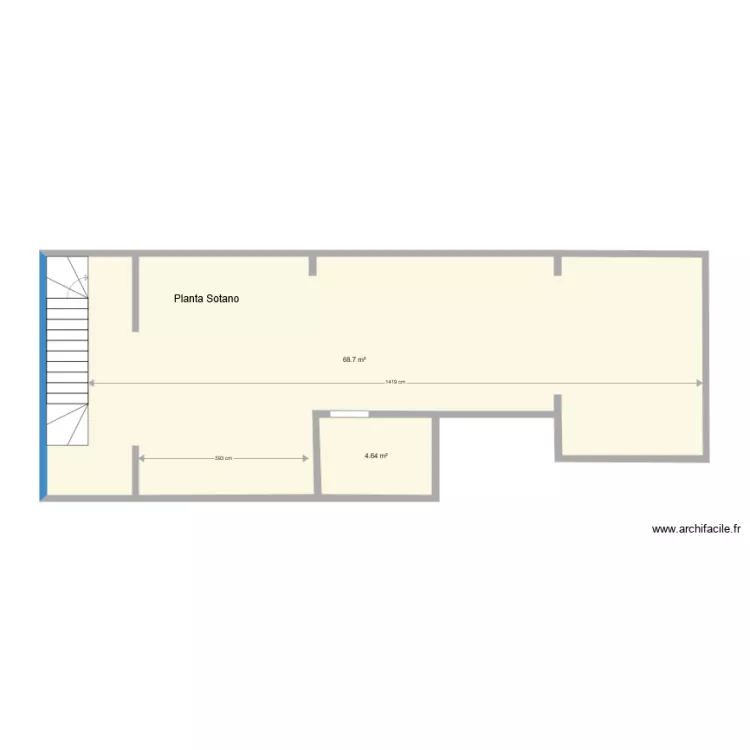 Planta Sotano Viladomat 46. Plan de 