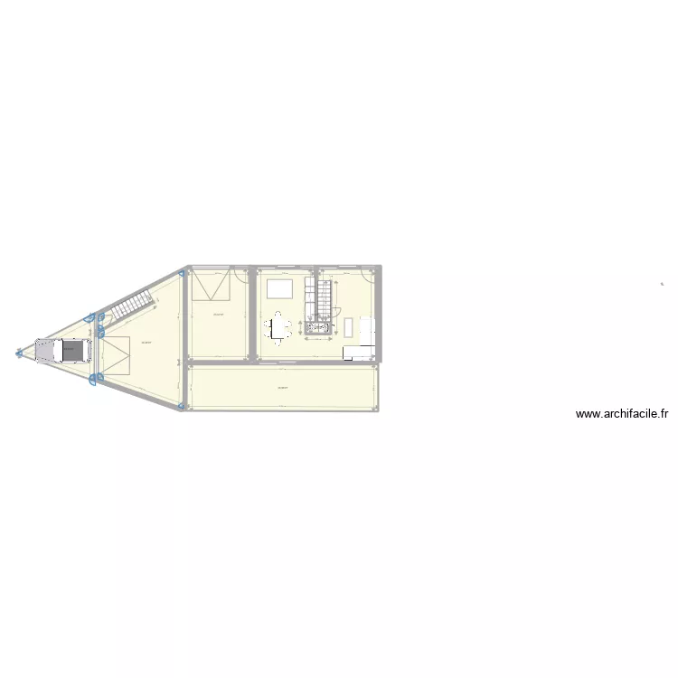 Plan 1 Ker verh avec garage cot&eacute;. Plan de 