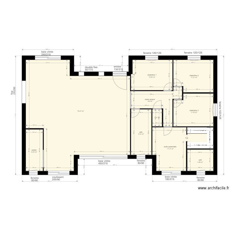 plan dorbani. Plan de 10 pièces et 159 m2