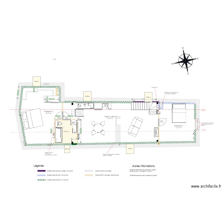 Combles v1C TEST. Plan de 0 pièce et 0 m2