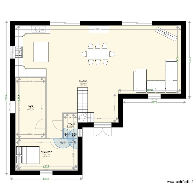 TOUR. Plan de 13 pièces et 337 m2