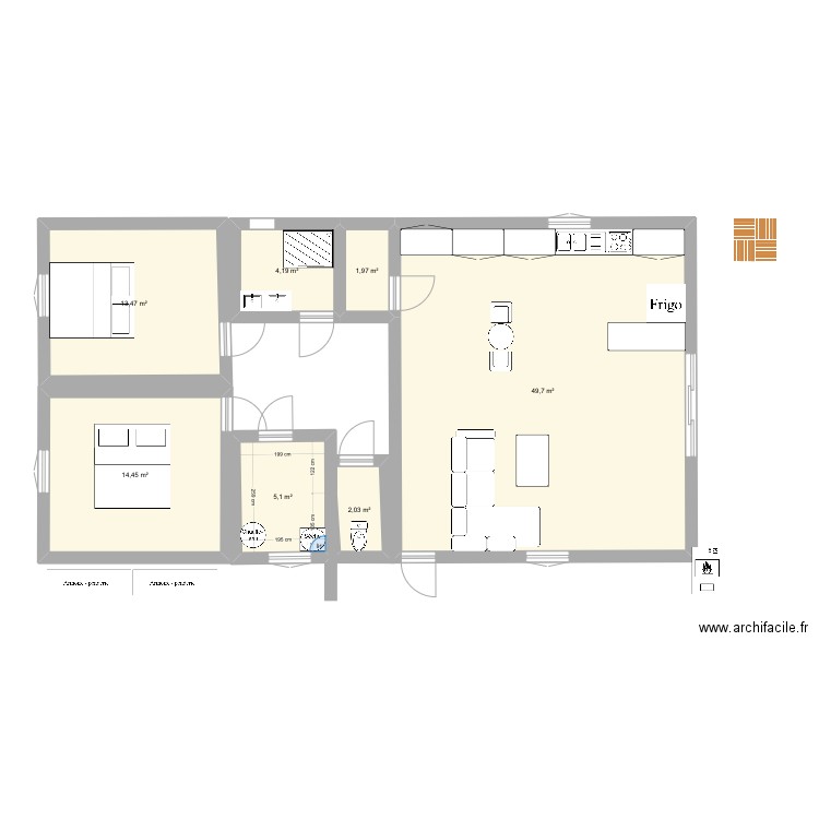 Maison. Plan de 0 pièce et 0 m2