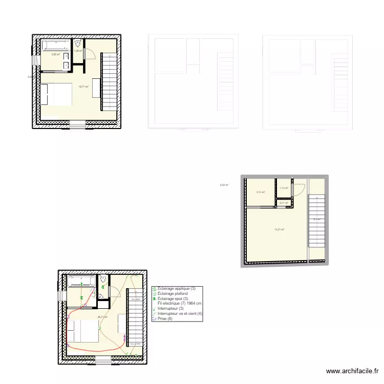 R+1b. Plan de R+1b. Plan de