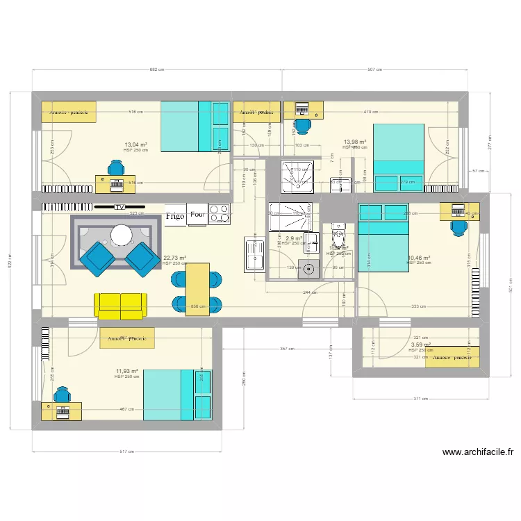 18 Square des Cormiers - Rennes - Projet Colocation CJ. Plan de 