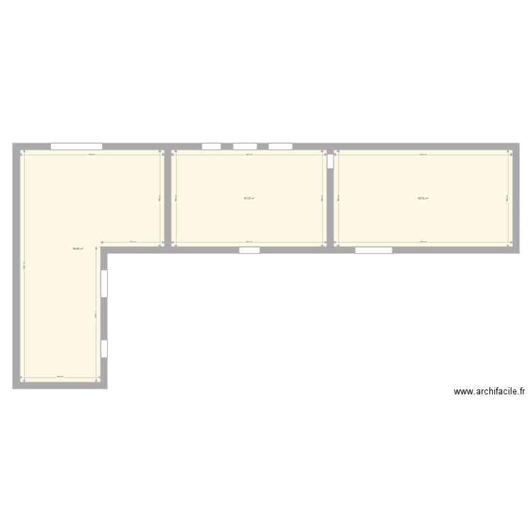 St Georges actuel. Plan de 3 pièces et 218 m2