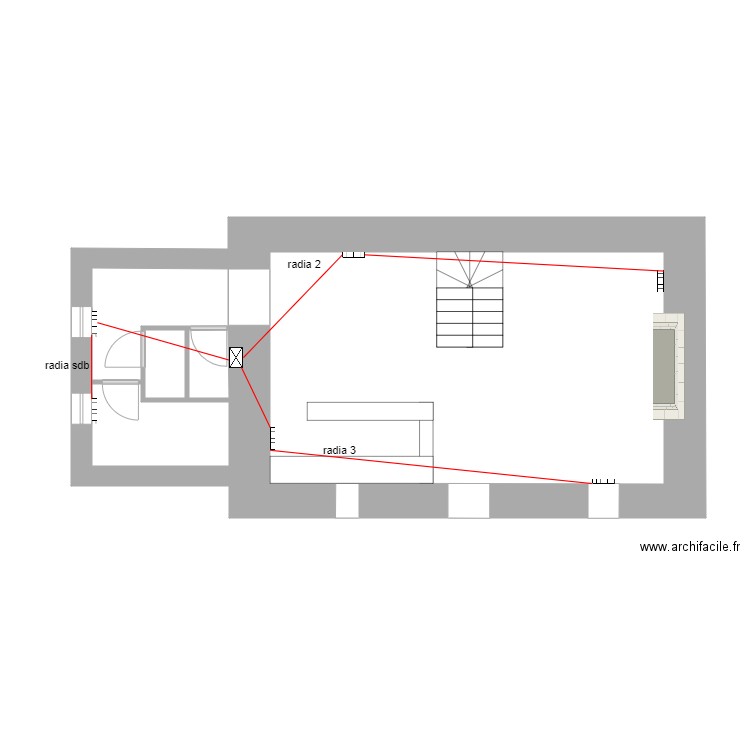 trame elec RDC radia rdc. Plan de 0 pièce et 0 m2