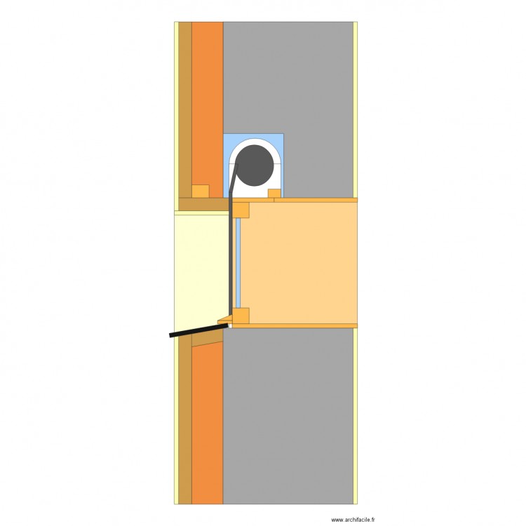 Plan de coupe fenêtre. Plan de 0 pièce et 0 m2