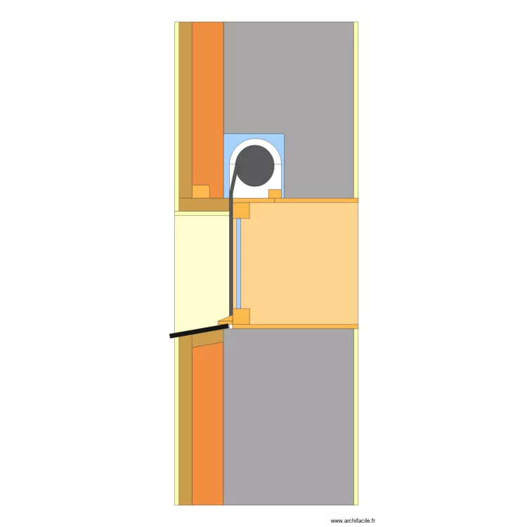 Plan de coupe fen&ecirc;tre. Plan de 