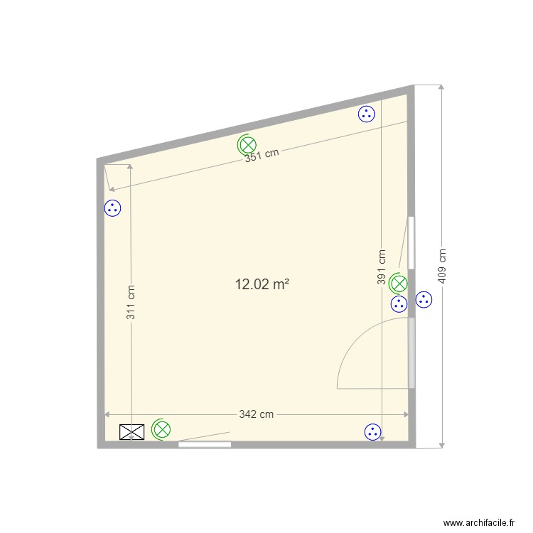 plan jardinet. Plan de 0 pièce et 0 m2