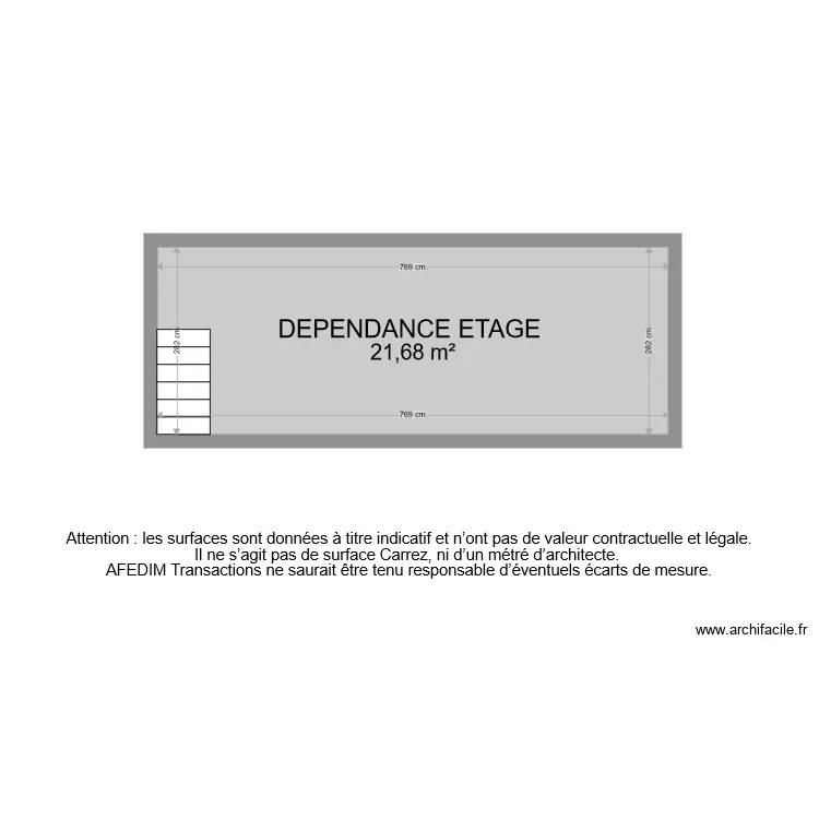 BI 7917 DEPENDANCE ETAGE . Plan de 