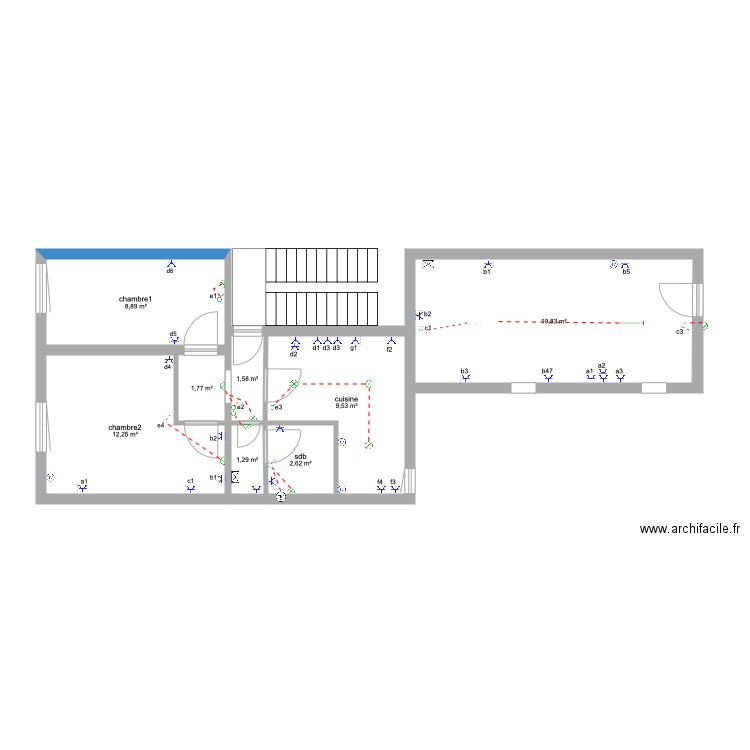 hennuyère 1er. Plan de 0 pièce et 0 m2