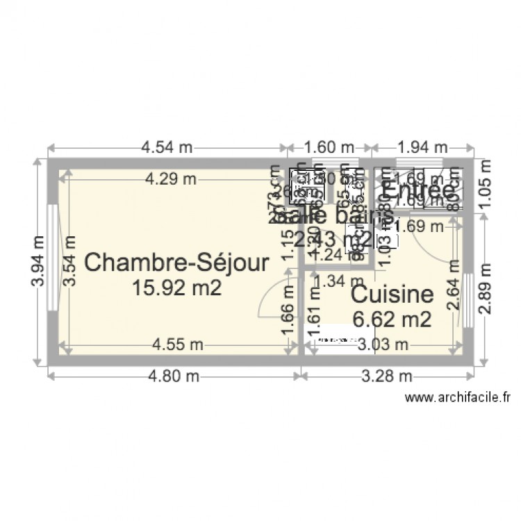 studio1. Plan de 0 pièce et 0 m2