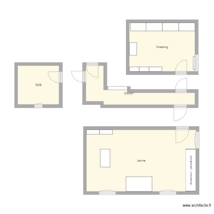 Etage Aménagé. Plan de 0 pièce et 0 m2