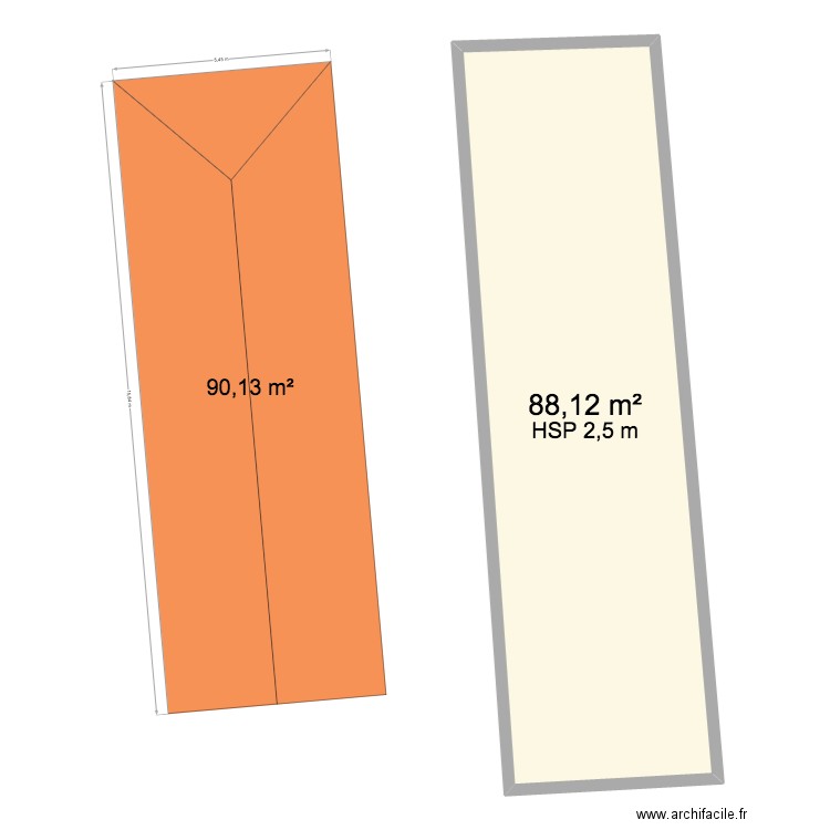 Ateliers Mauvallon. Plan de 1 pièce et 88 m2