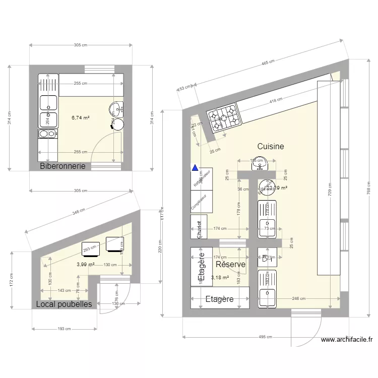 CC  14 Passage Dagorno. Plan de 