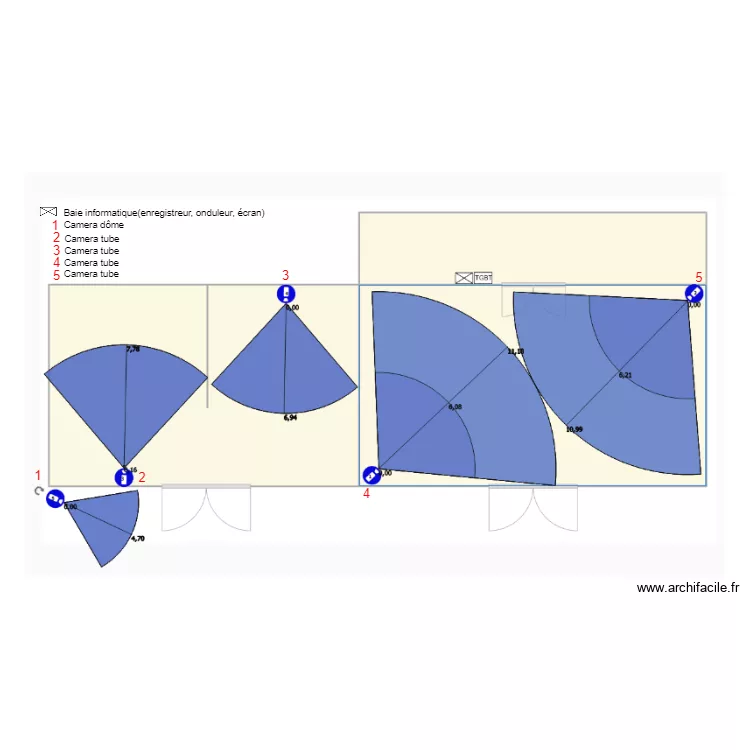 T.R.A hangar cameras. Plan de T.R.A hangar cameras. Plan de