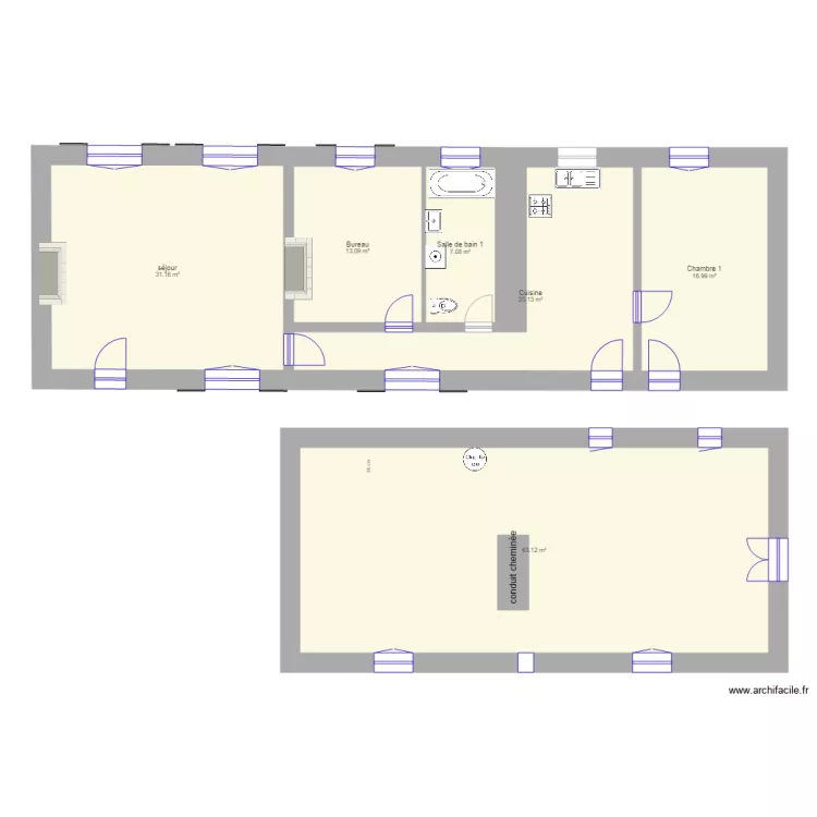 ClosAchard actuel. Plan de ClosAchard actuel. Plan de